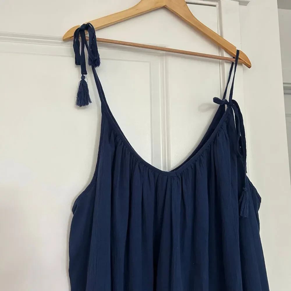 Old Navy Sleeveless Tasseled Color-Block All-Day Maxi Swing Dress Women’s 3X - Picture 4 of 11